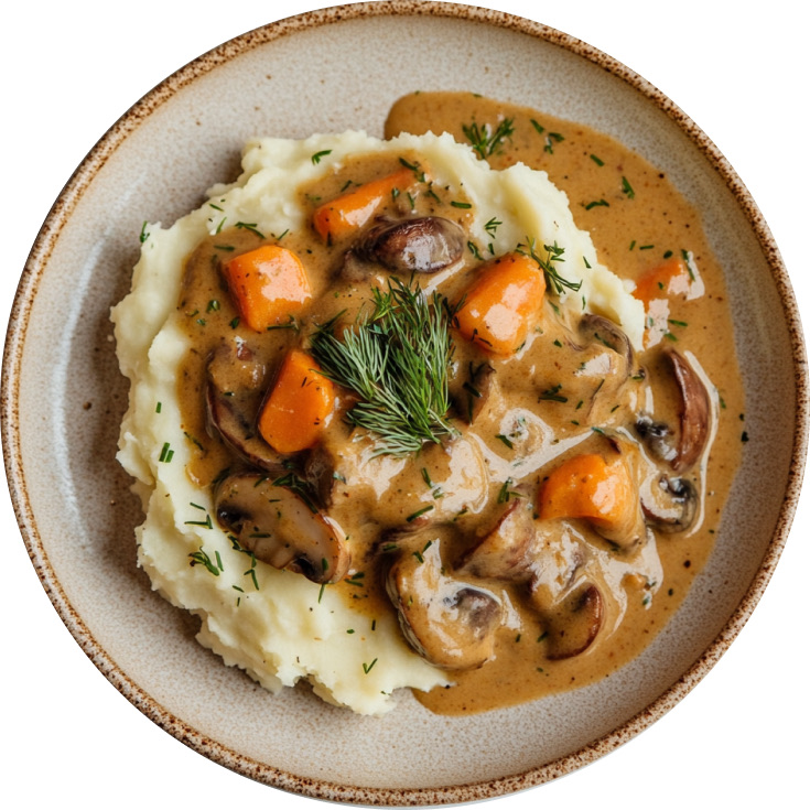 Mushroom Bourguignon