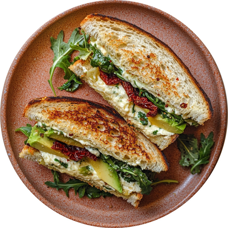 Sun-Dried Tomato Avocado Grilled Cheese