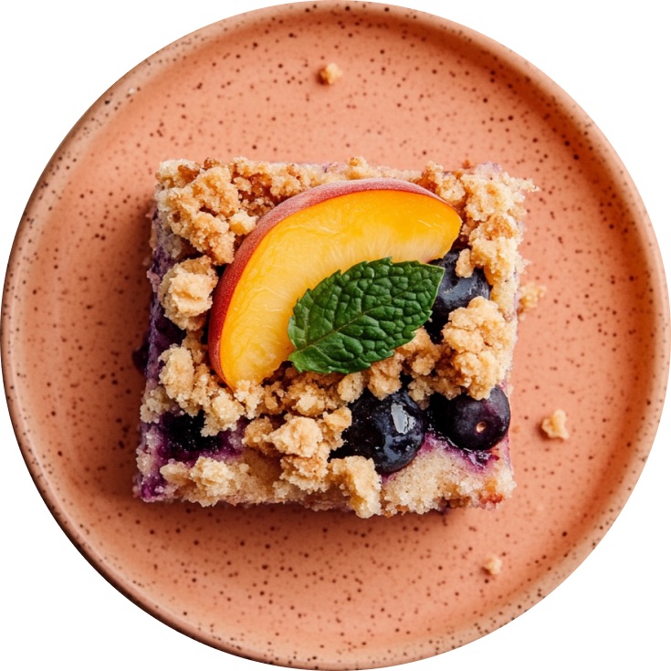 Best Fruit Combo Peach Blueberry Crumble Cake