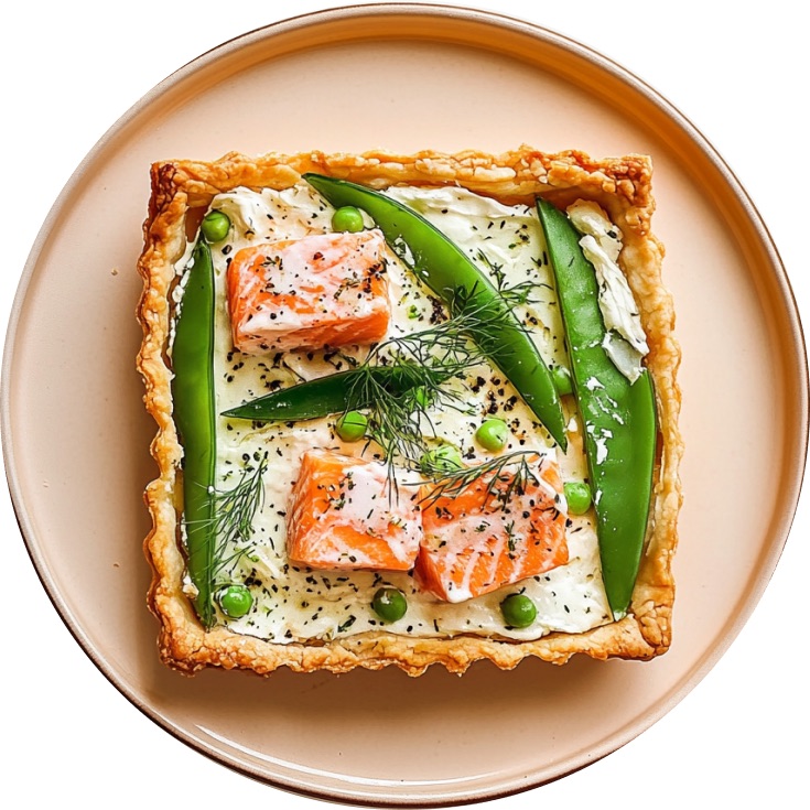 Salmon Tart with Scallion Caper Cream Cheese