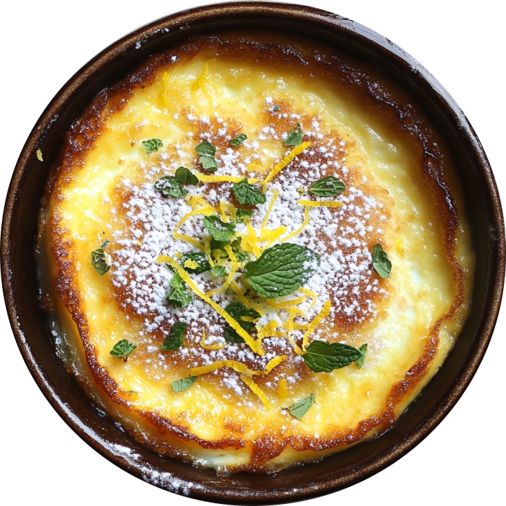 Hot Lemon and Bay Pudding