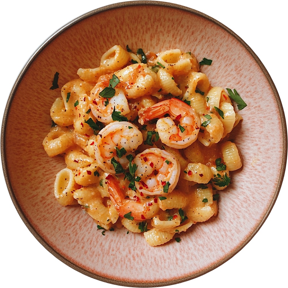Cavatelli with Shrimp & Cannellini Bean Puree