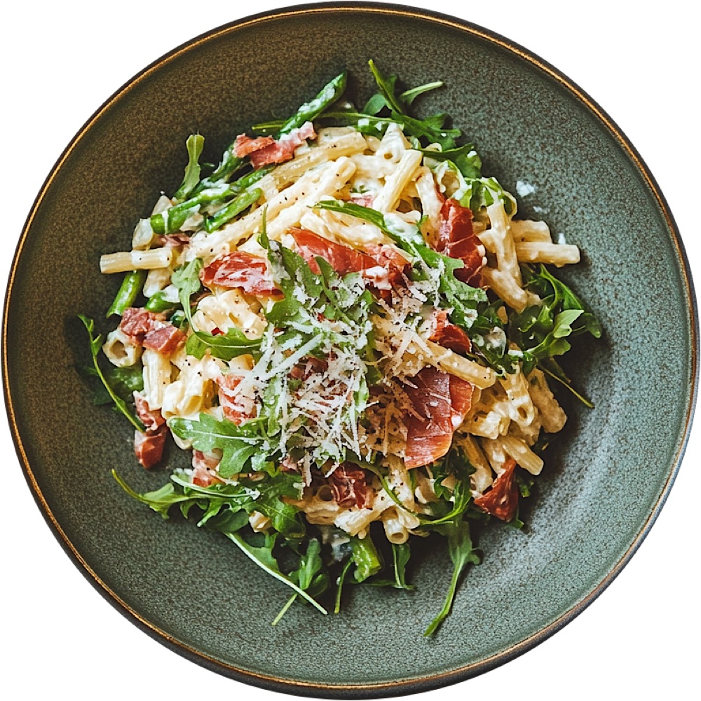 Crispy Prosciutto Spring Pasta Salad