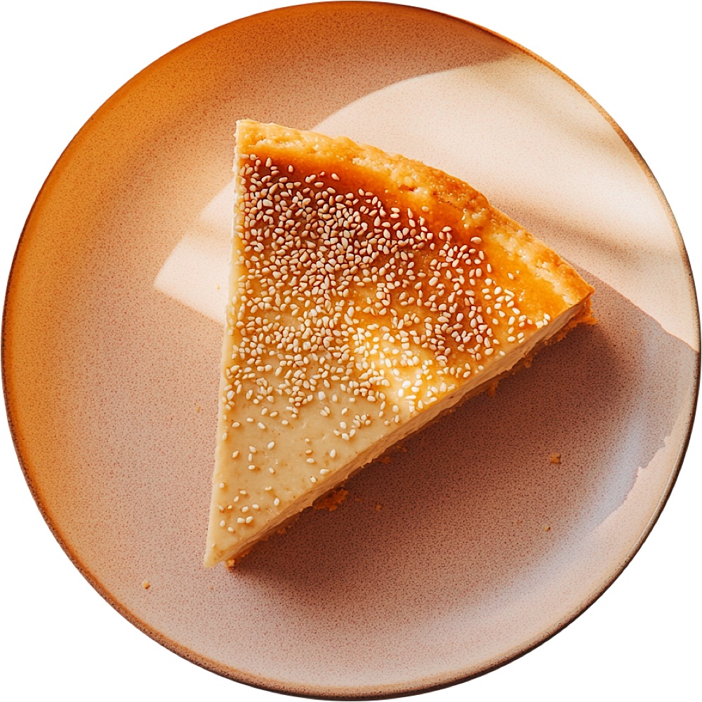 Black Sesame Mochi Cheesecake