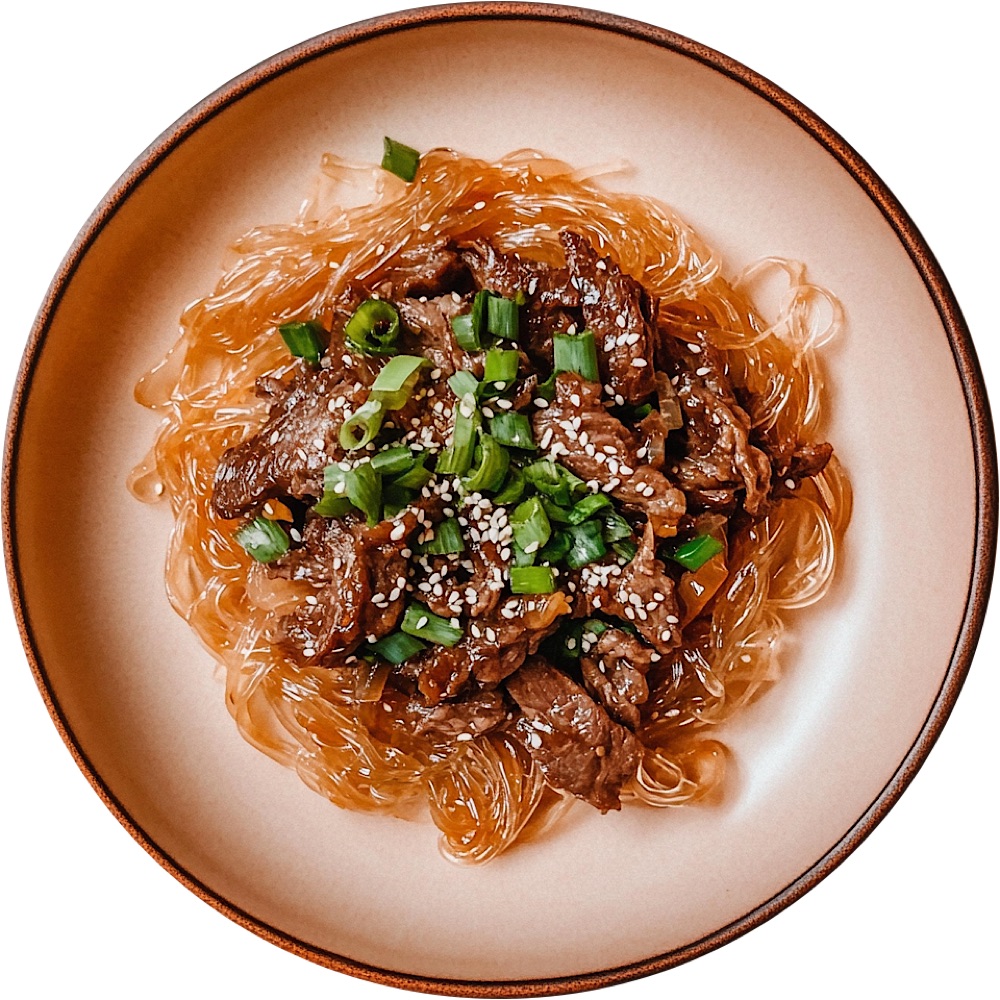 Mongolian Beef with Glass Noodles
