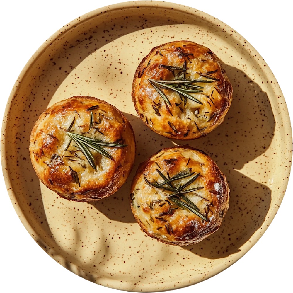 Rosemary Garlic Focaccia Muffins