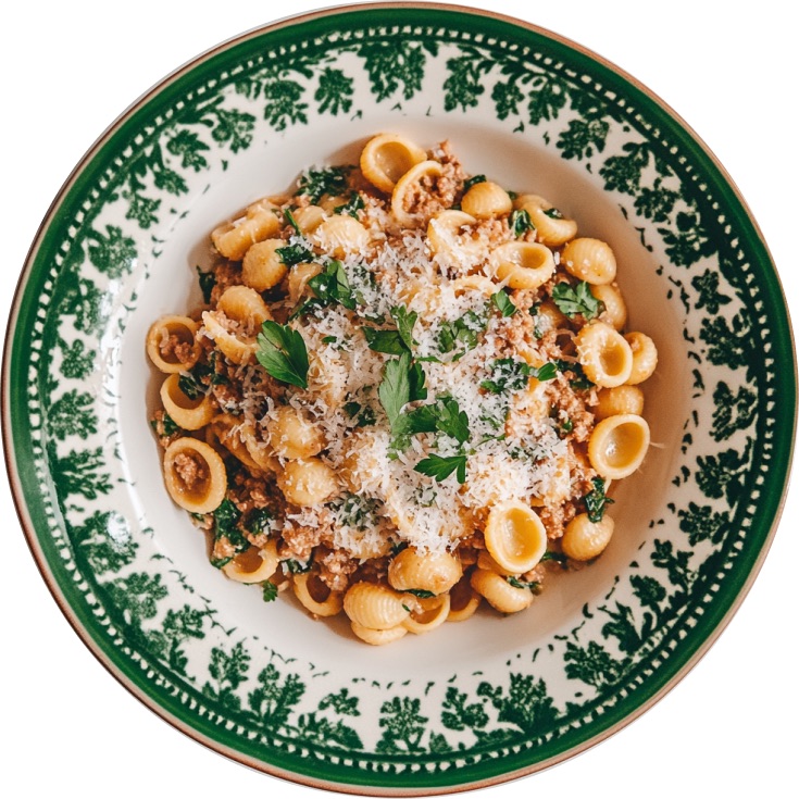 Saucy Spicy Sausage Orecchiette Pasta