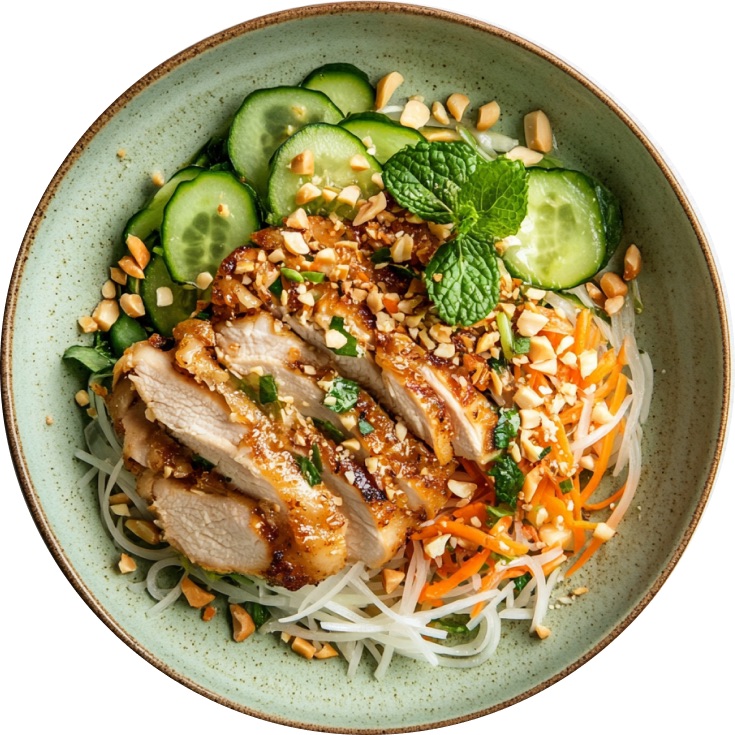 Lemongrass Chicken Vermicelli Bowls