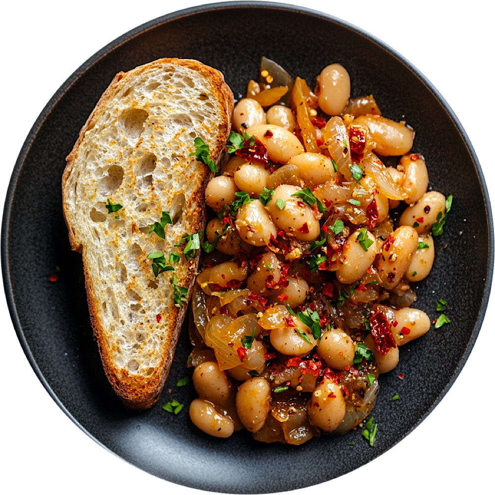 Caramelized Onion & Sundried Tomato Beans