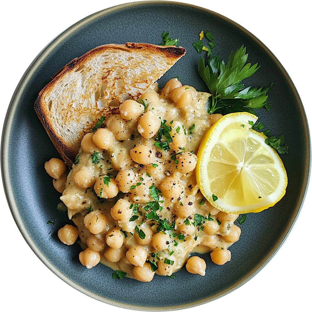 Lemon Pepper Chickpea Skillet