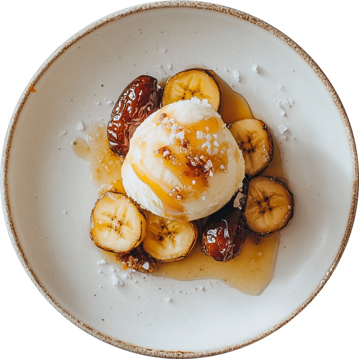 Caramelized Banana and Butter Date Ice Cream