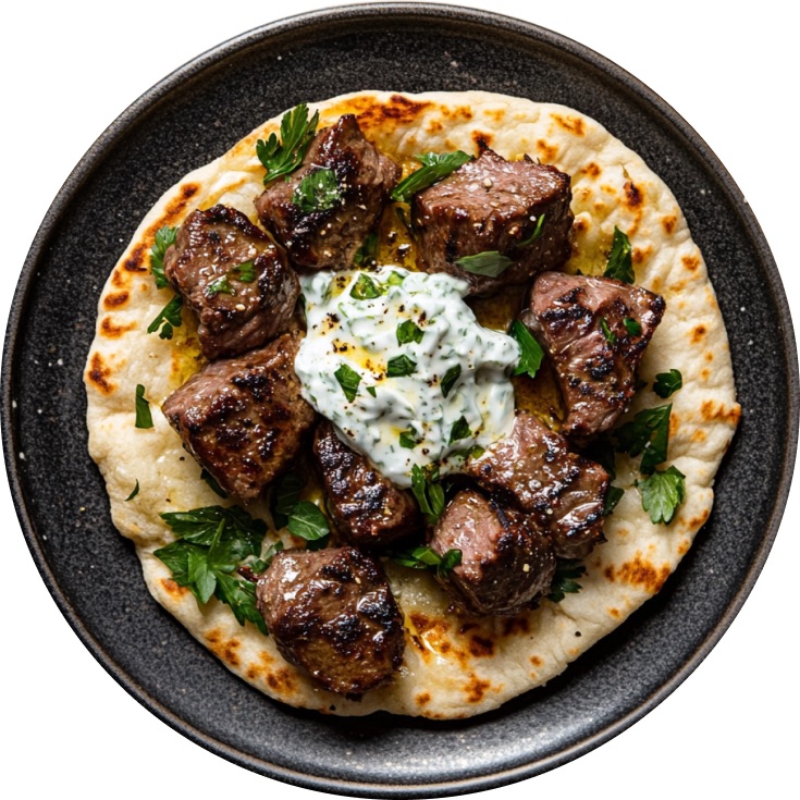 Spicy Lamb, Mint & Feta Kebabs