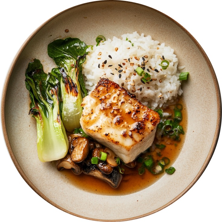 Miso Black Cod in Spicy Brothy Rice