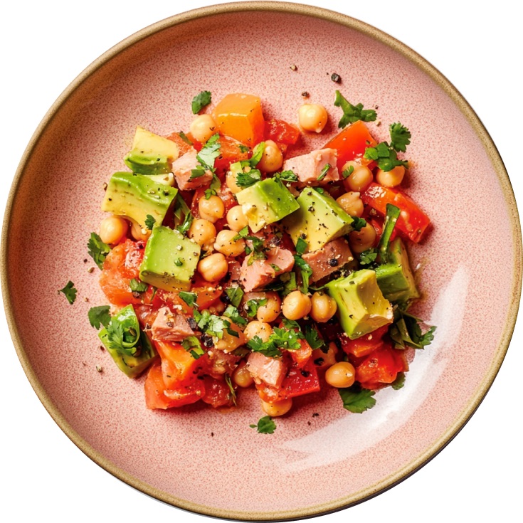 Chickpea Tuna and Avocado Salad