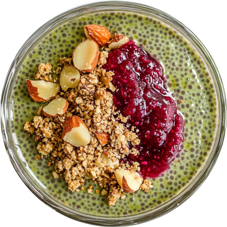 Matcha Cheesecake Chia Pudding