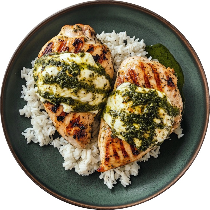 Pesto Mozzarella Stuffed Chicken