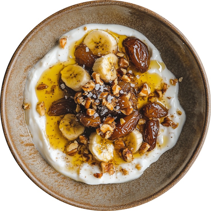 Caramelized Banana and Date Yogurt Delight