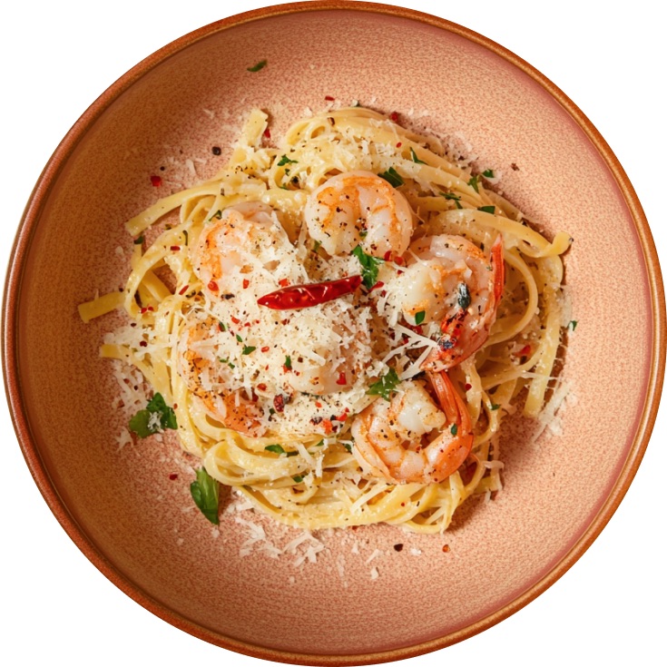 Shrimp Scampi Fettuccine
