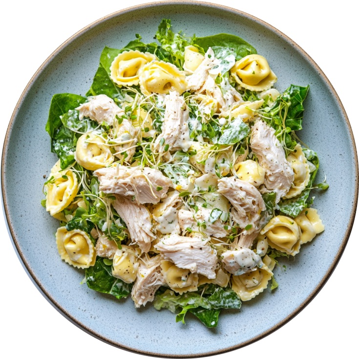Chicken Caesar Tortellini Pasta Salad