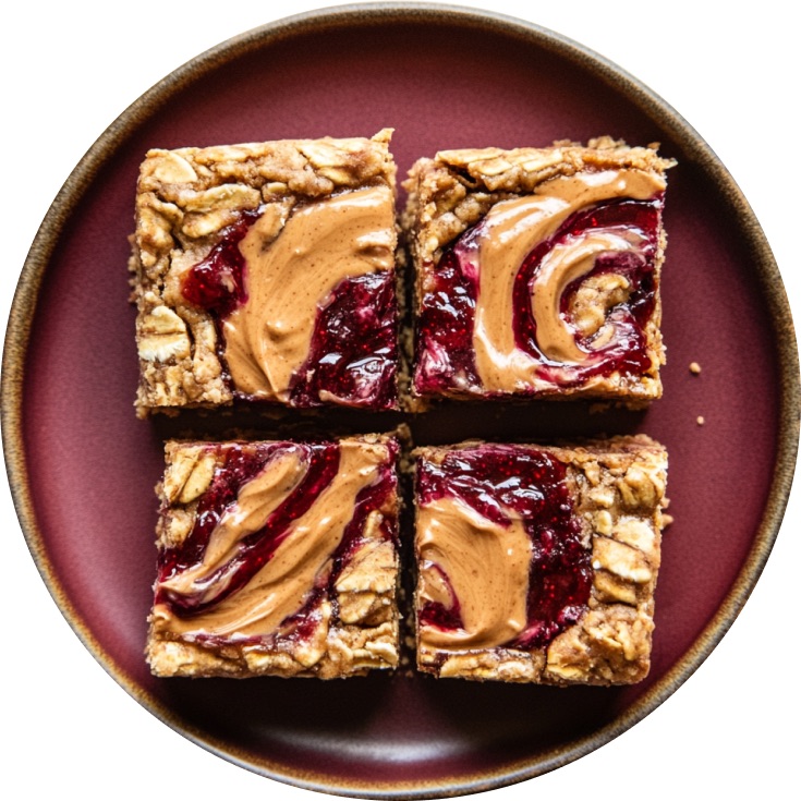 PB & J Oatmeal Breakfast Bars