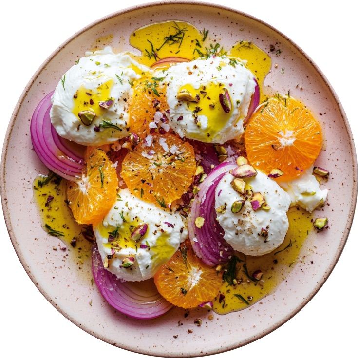 Fennel Orange Salad with Burrata