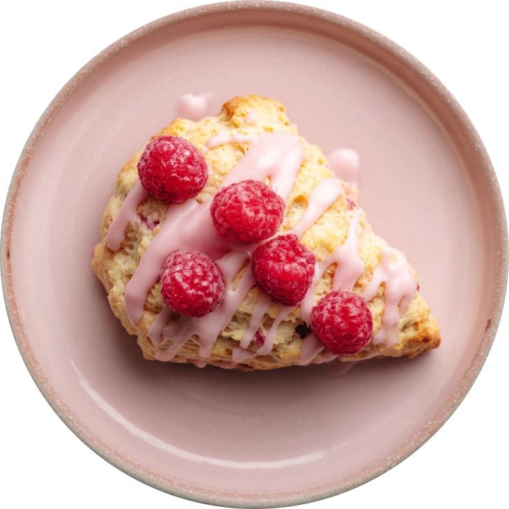 Raspberry White Chocolate Scones