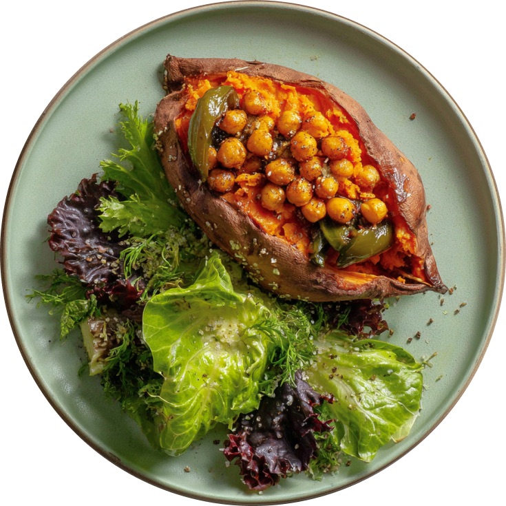 Loaded Curry Sweet Potato