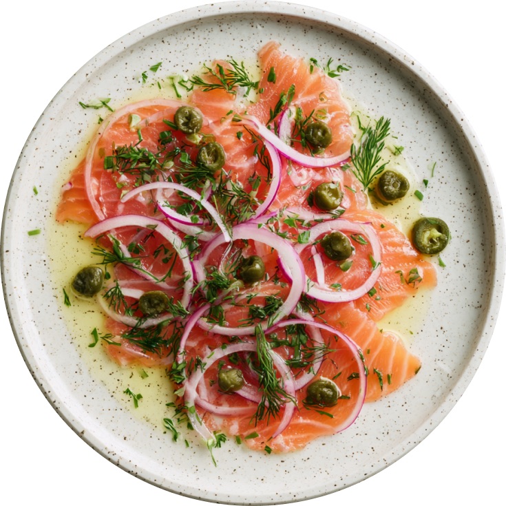 Salmon Crudo with Jalapeño and Dill