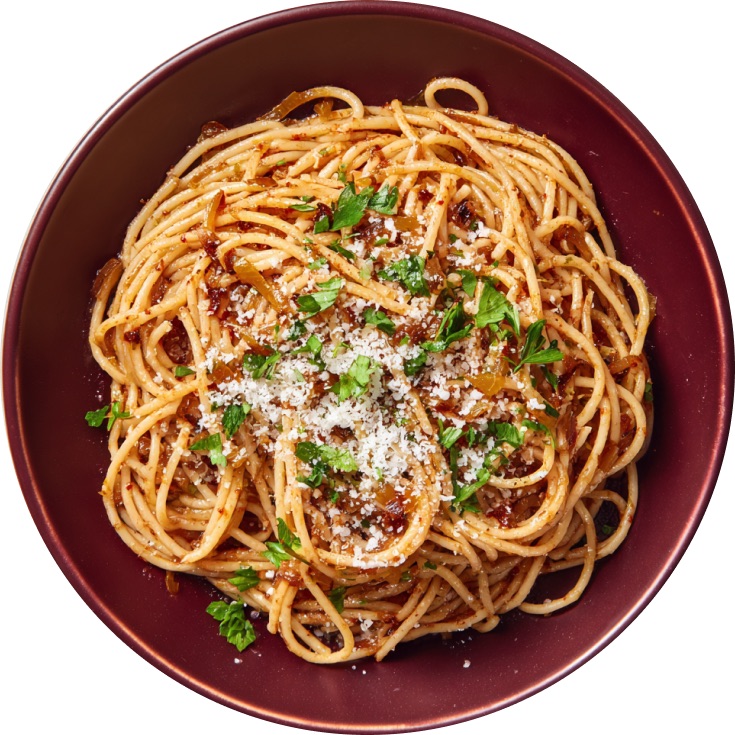 Caramelized Onion and Garlic Spaghetti