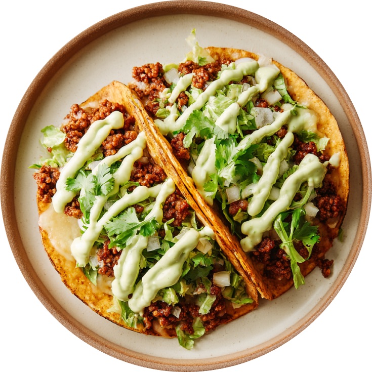 Sheet Pan Beef Tacos with Avocado Lime Crema