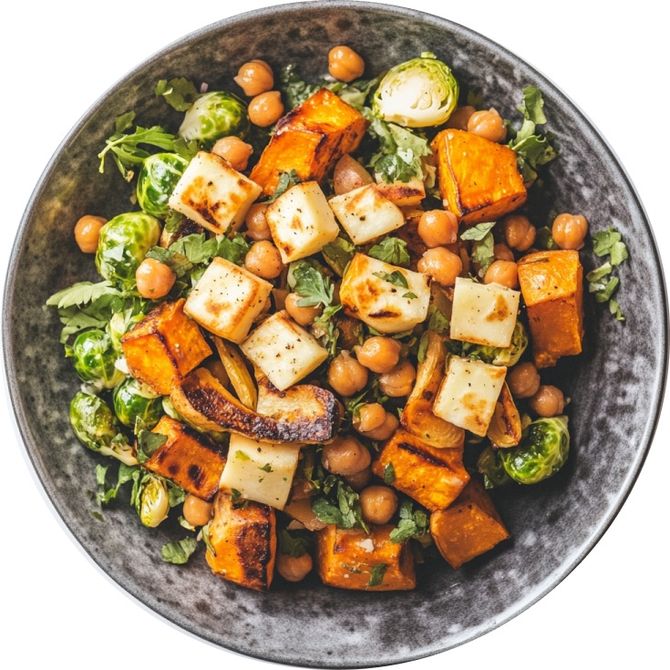 Sweet Potato and Halloumi Chopped Salad