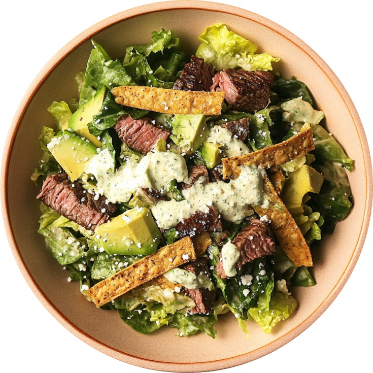 Fiesta Caesar Salad with Cilantro-Lime Caesar Dressing