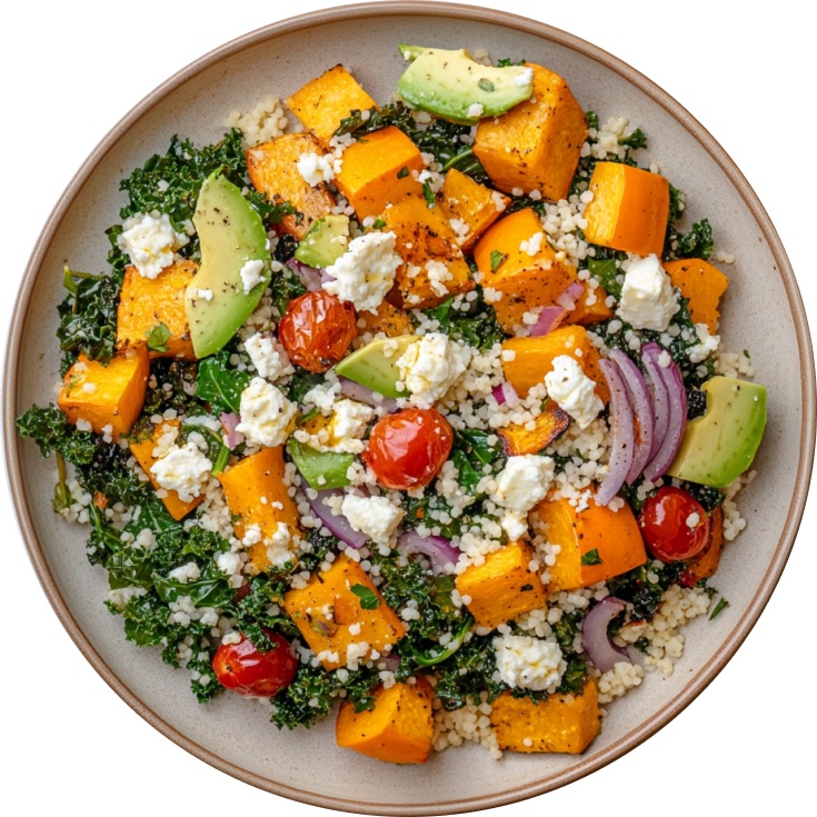 Roasted Pumpkin, Couscous & Feta Salad