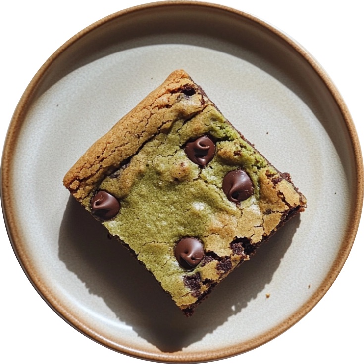 Brown Butter Matcha Brookies