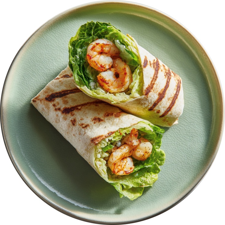Shrimp Caesar Wrap