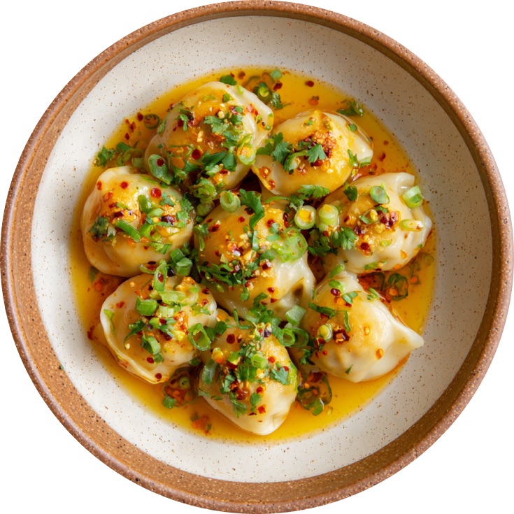 One Pan Sweet Corn Coconut Dumplings