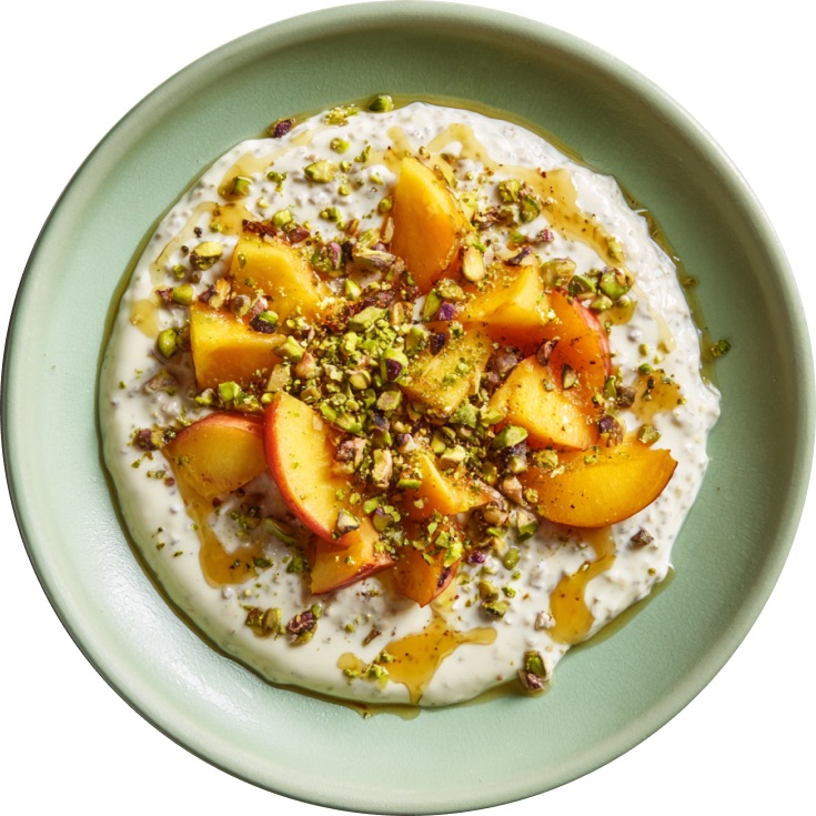 Peach and Pistachio Breakfast Pots