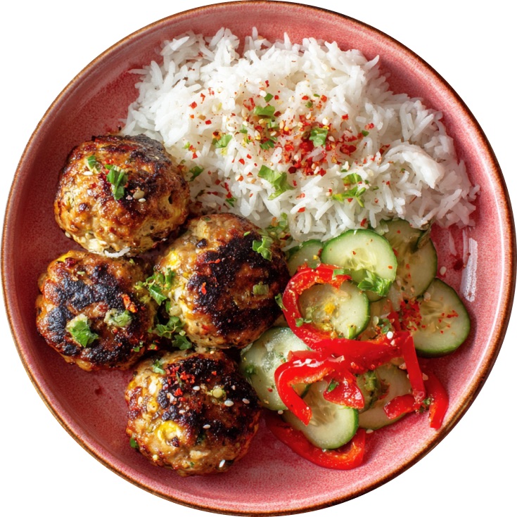 Spiced Feta Chicken Meatballs