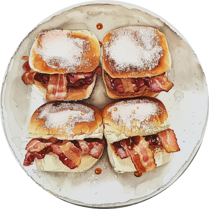 Bacon Stuffed French Toast Sliders