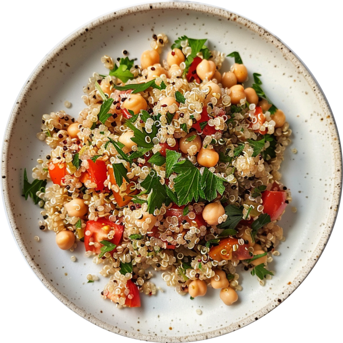 Quinoa with Chickpeas and Tomatoes