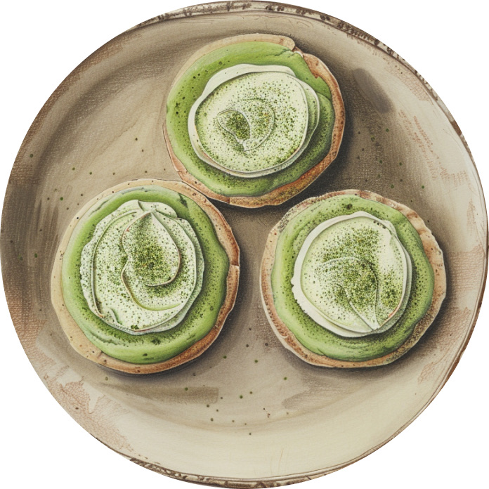 Matcha Cookies with Mascarpone Frosting