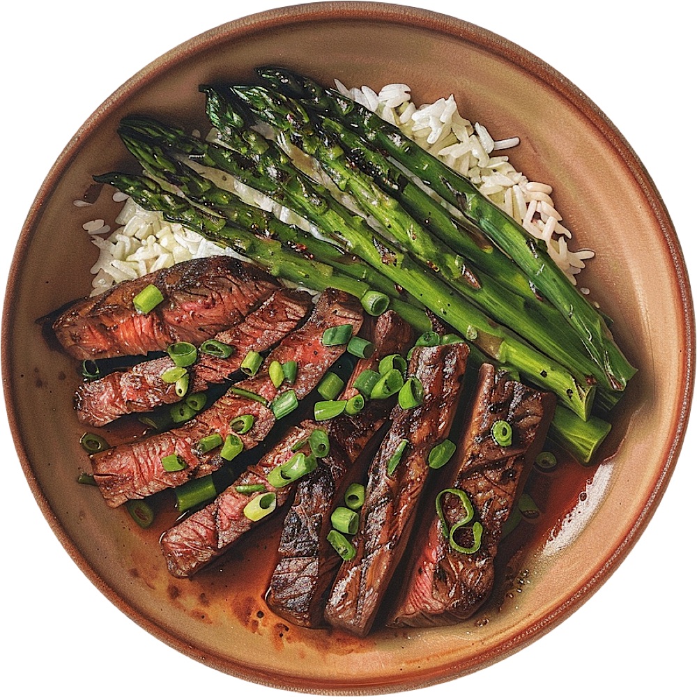 Steak & Asparagus with Soy Sauce