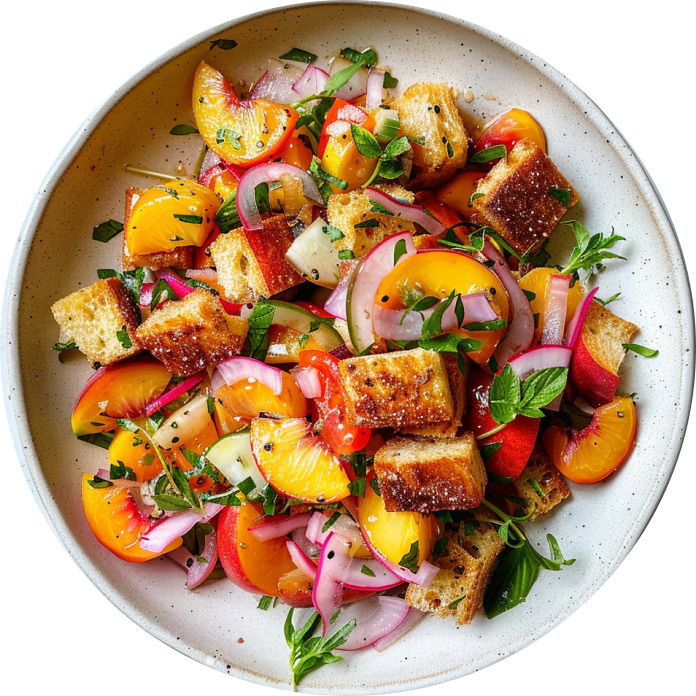 Peach & Pickled Pepper Panzanella