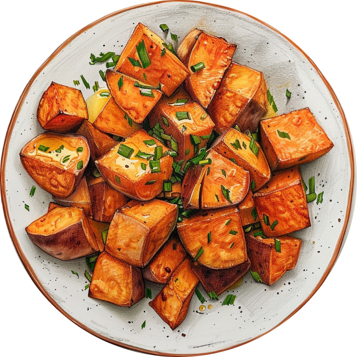 Roasted Sweet Potatoes with Hot Honey & Browned Butter