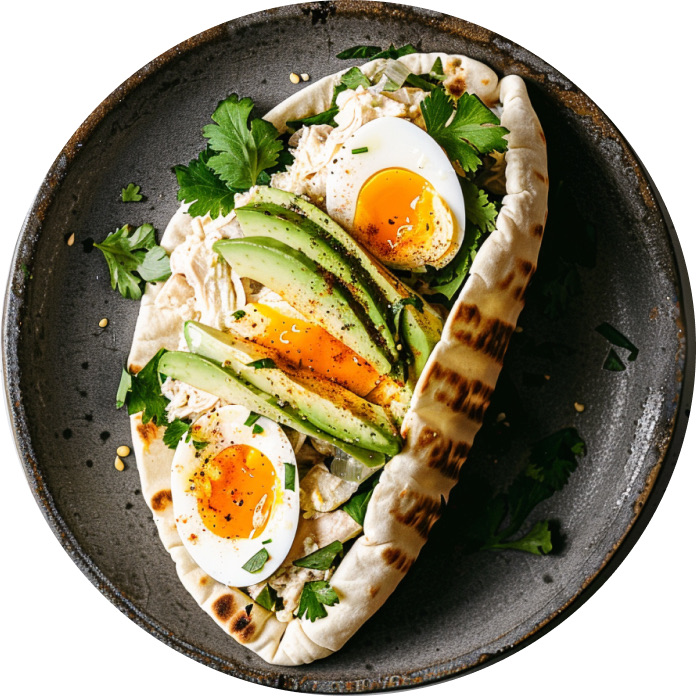 Creamy Chopped Chicken Salad Pita