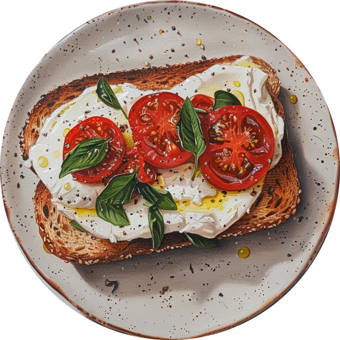 Burrata Caprese Sandwich with Cherry Tomato Confit