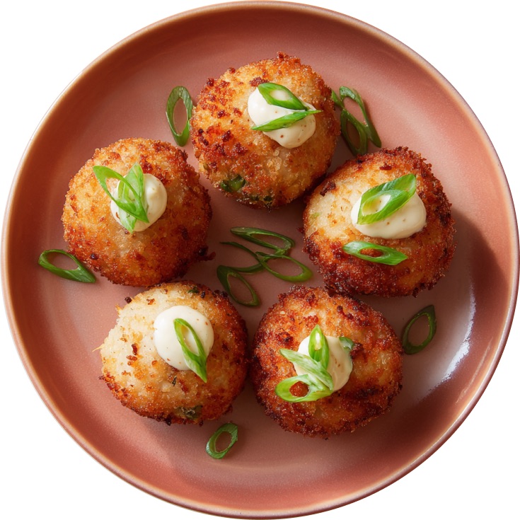 Crispy Tuna Rice Balls with Teriyaki Sauce