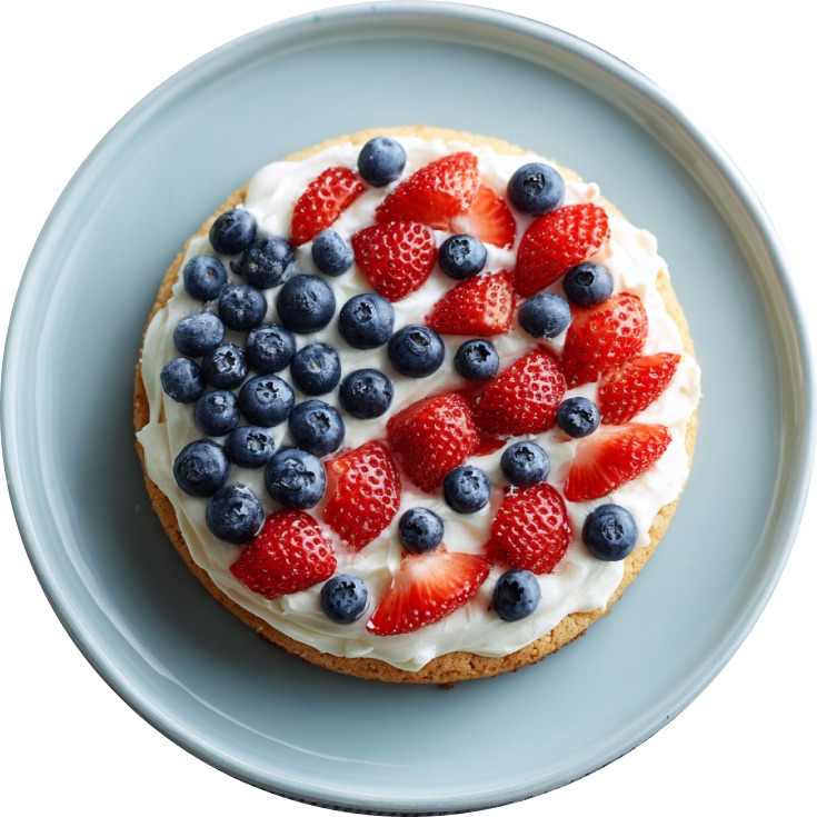 4th of July Fruit Sugar Cookie Pizza