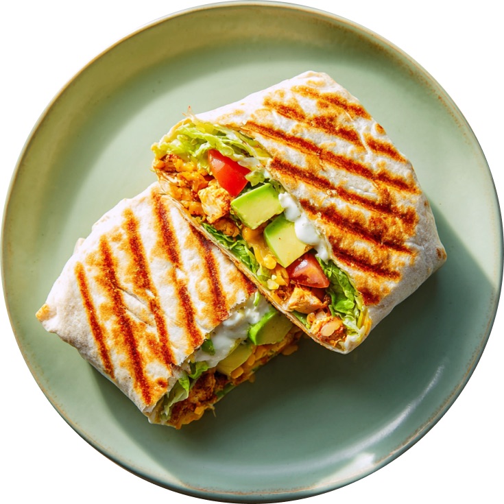 Chipotle Chicken Crunchwrap with Crispy Cheese Crust