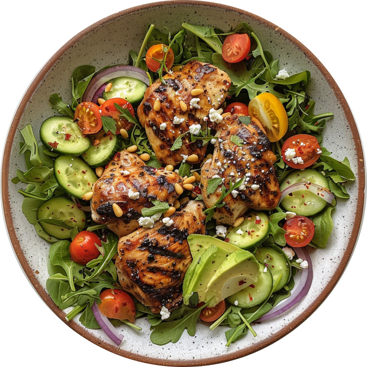 Grilled Chicken Thigh Summer Salad
